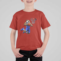 Funny Wildcat Dunking Basketball T Shirt For Kid Gift For Sports Fan