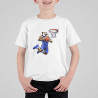 Funny Wildcat Dunking Basketball T Shirt For Kid Gift For Sports Fan