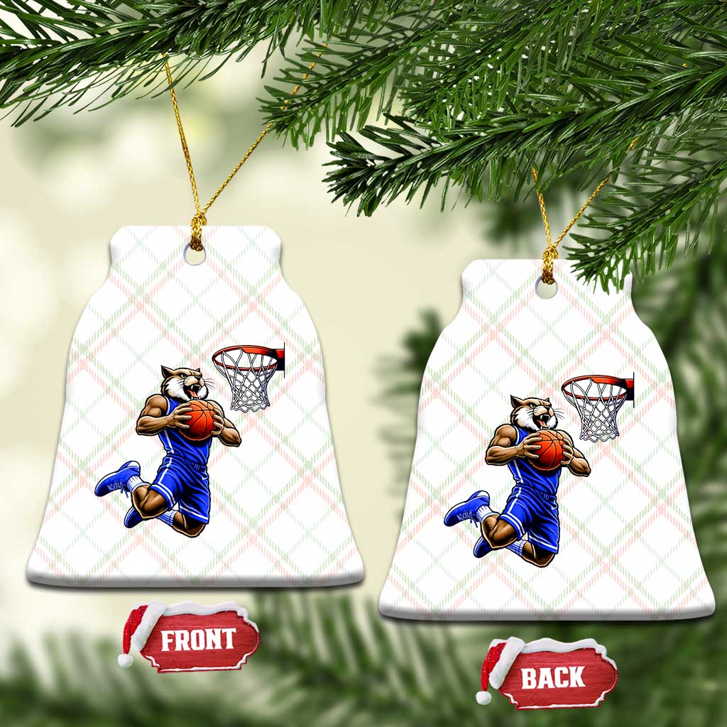 Funny Wildcat Dunking Basketball Ceramic Ornament Gift For Sports Fan