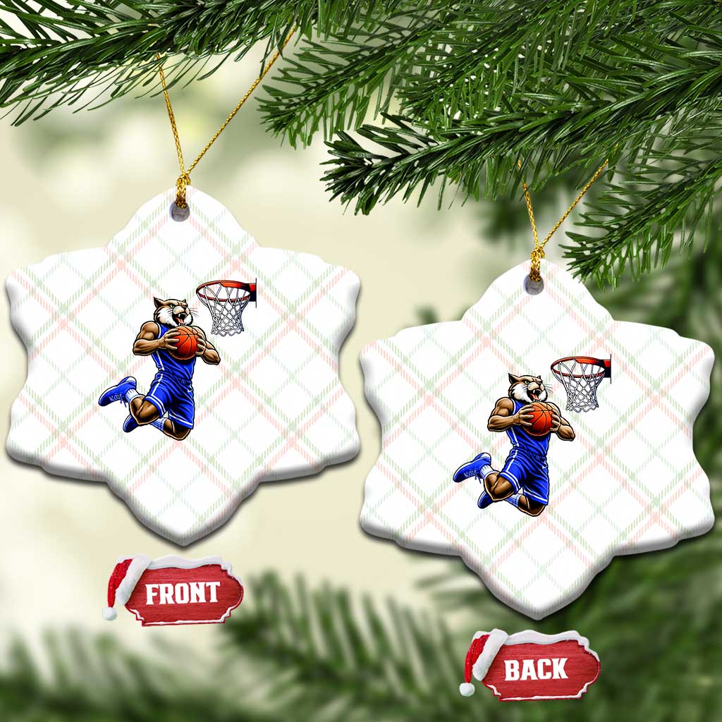 Funny Wildcat Dunking Basketball Ceramic Ornament Gift For Sports Fan
