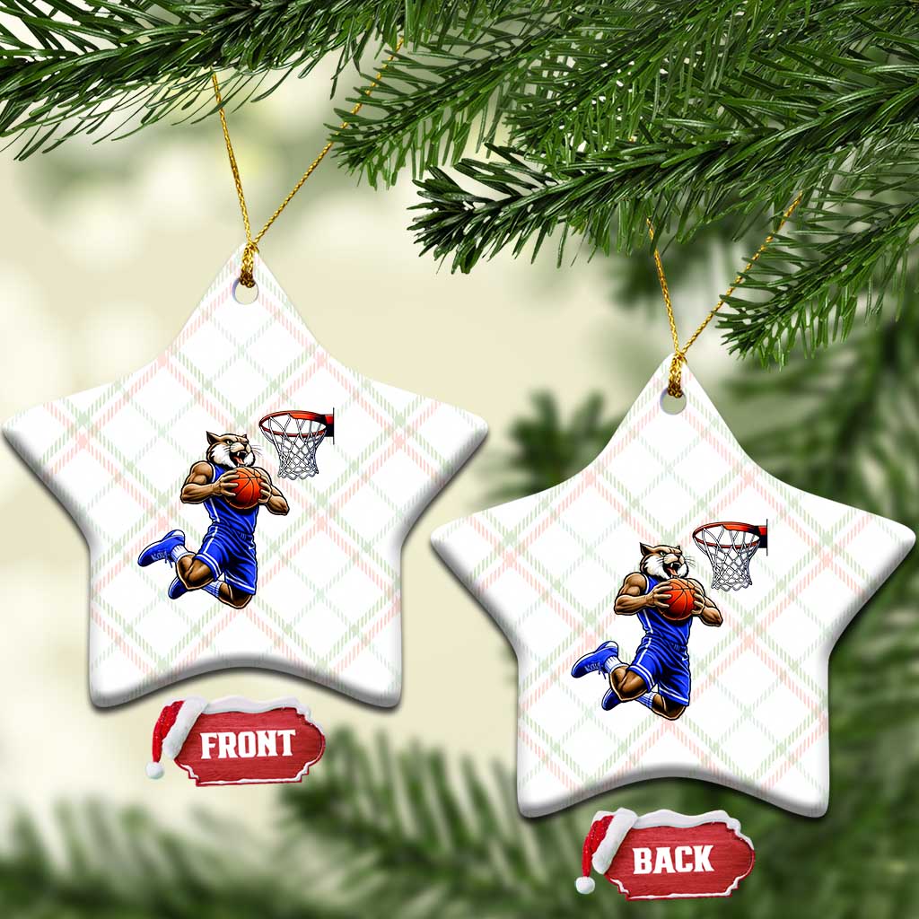 Funny Wildcat Dunking Basketball Ceramic Ornament Gift For Sports Fan