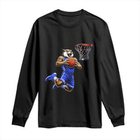 Funny Wildcat Dunking Basketball Long Sleeve Shirt Gift For Sports Fan