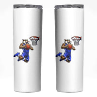 Funny Wildcat Dunking Basketball Skinny Tumbler Gift For Sports Fan