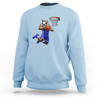Funny Wildcat Dunking Basketball Sweatshirt Gift For Sports Fan