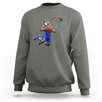 Funny Wildcat Dunking Basketball Sweatshirt Gift For Sports Fan