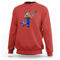 Funny Wildcat Dunking Basketball Sweatshirt Gift For Sports Fan