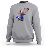 Funny Wildcat Dunking Basketball Sweatshirt Gift For Sports Fan