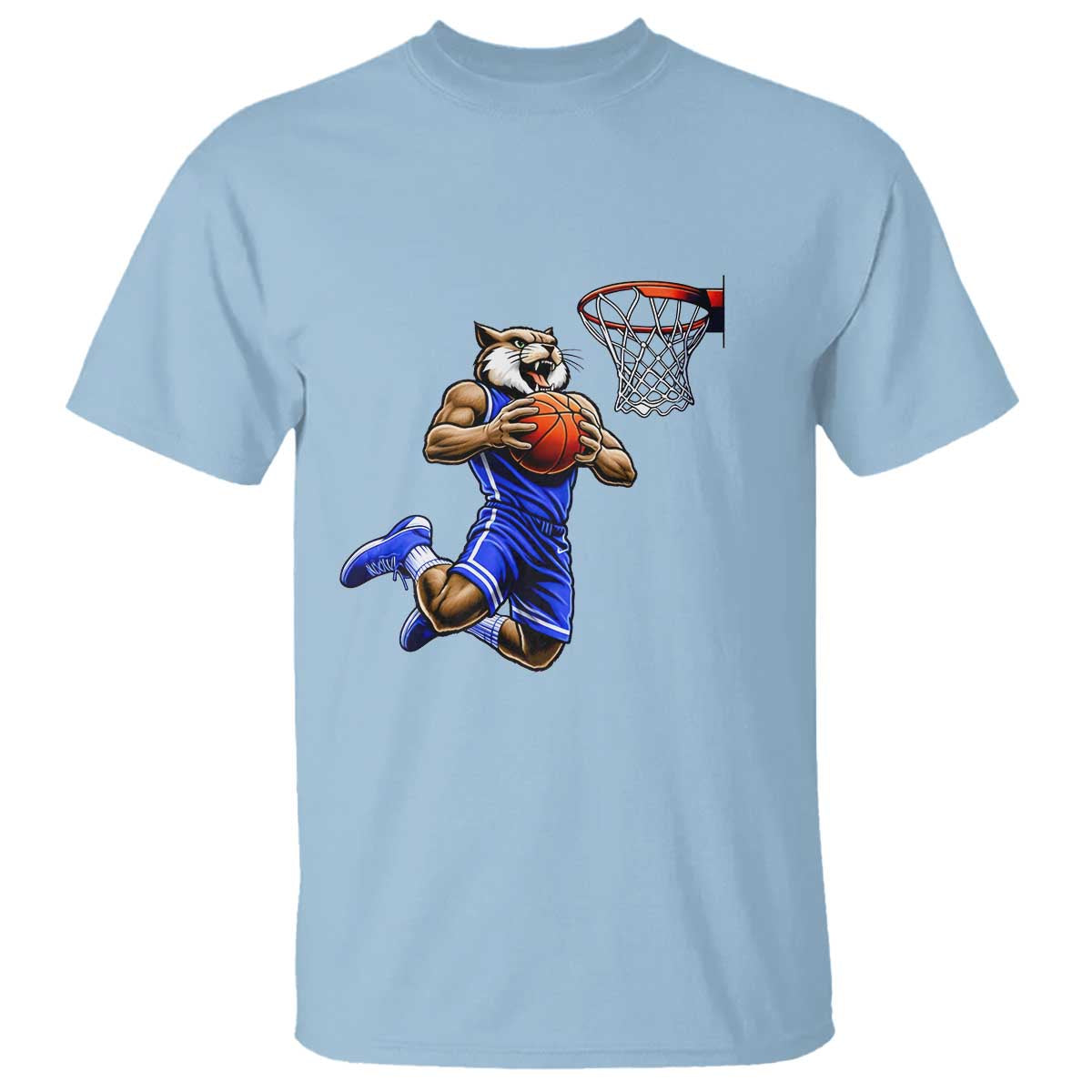 Funny Wildcat Dunking Basketball T Shirt Gift For Sports Fan