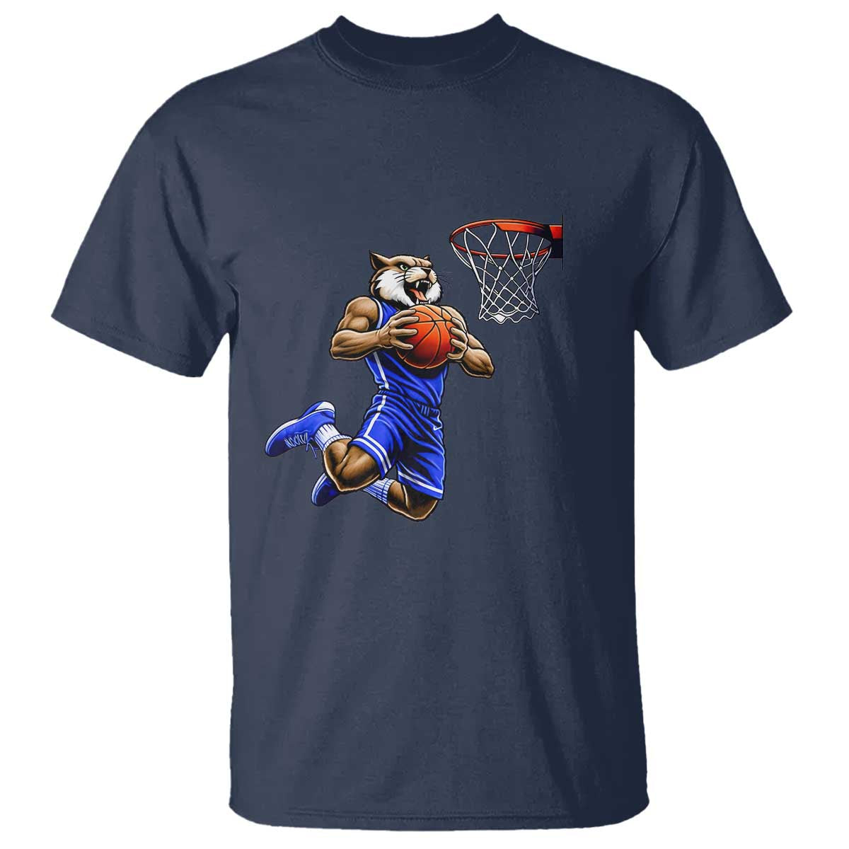 Funny Wildcat Dunking Basketball T Shirt Gift For Sports Fan