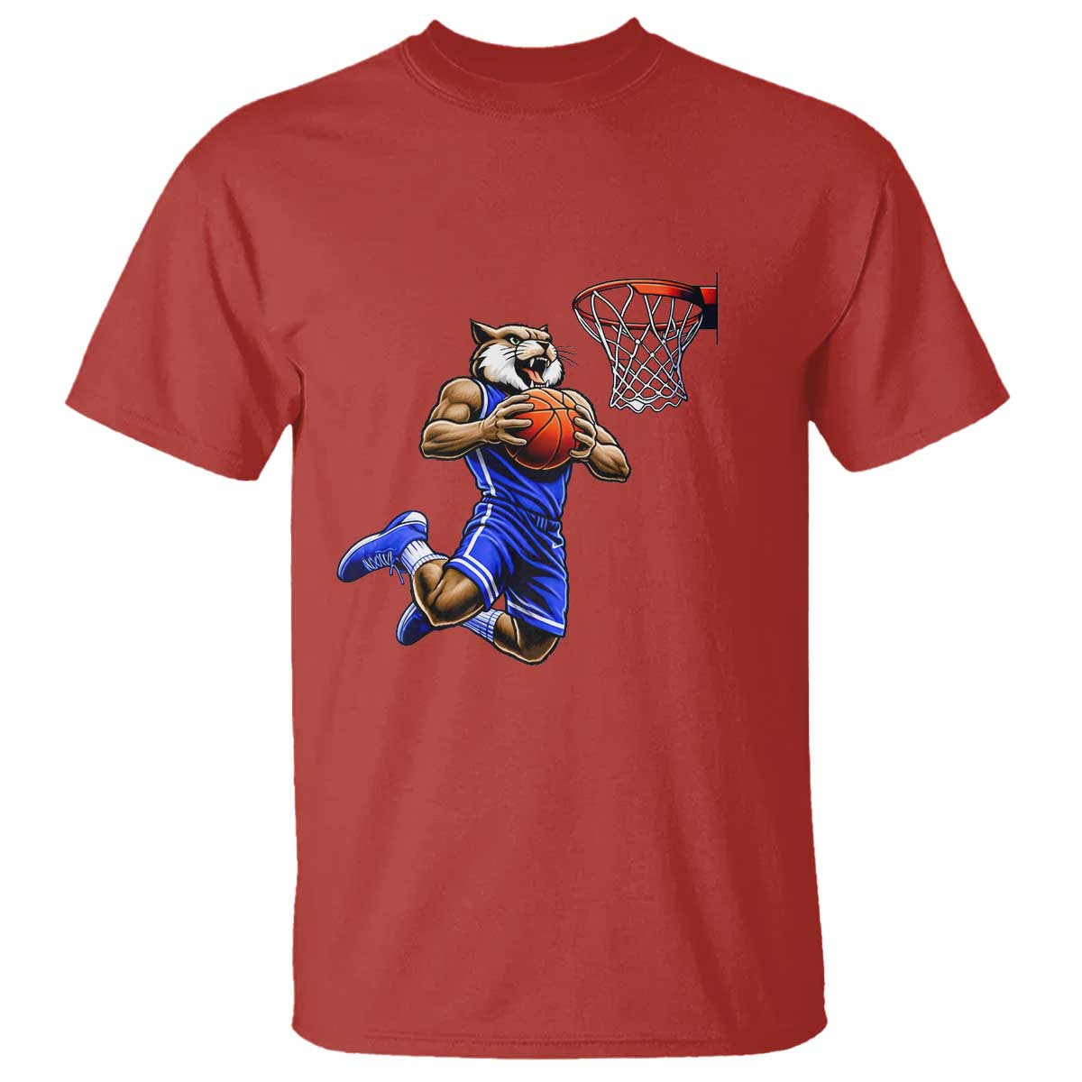 Funny Wildcat Dunking Basketball T Shirt Gift For Sports Fan