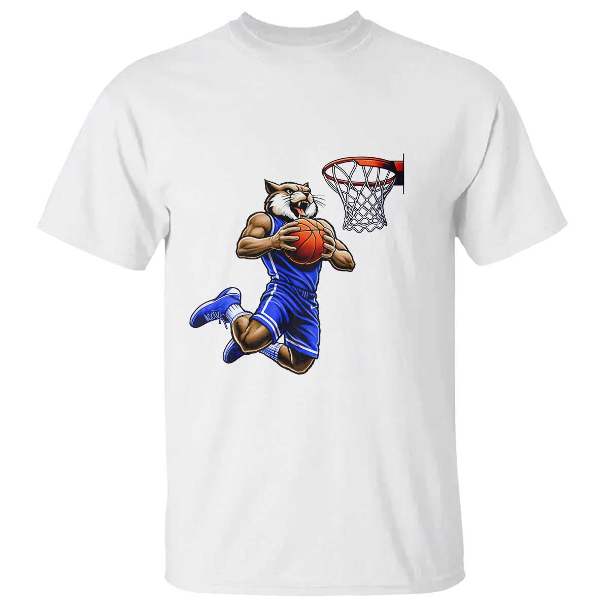 Funny Wildcat Dunking Basketball T Shirt Gift For Sports Fan