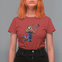 Funny Wildcat Dunking Basketball T Shirt For Women Gift For Sports Fan