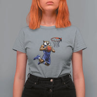 Funny Wildcat Dunking Basketball T Shirt For Women Gift For Sports Fan