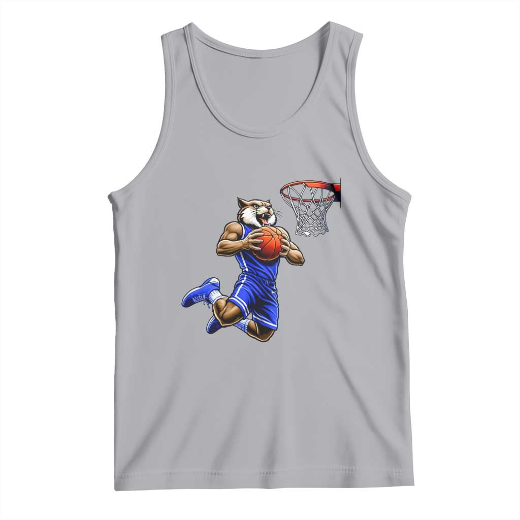 Funny Wildcat Dunking Basketball Tank Top Gift For Sports Fan
