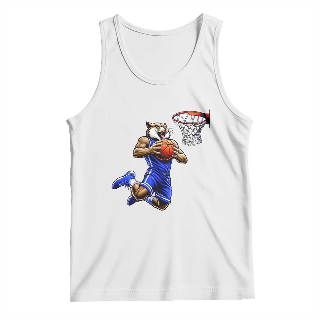 Funny Wildcat Dunking Basketball Tank Top Gift For Sports Fan