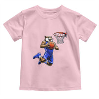Funny Wildcat Dunking Basketball Toddler T Shirt Gift For Sports Fan