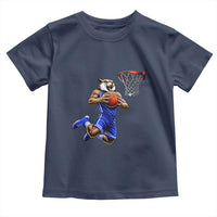 Funny Wildcat Dunking Basketball Toddler T Shirt Gift For Sports Fan