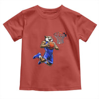 Funny Wildcat Dunking Basketball Toddler T Shirt Gift For Sports Fan