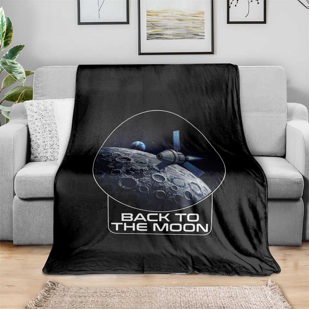 Back To The Moon Throw Blanket Lunar Mission Astronaut Space Lover