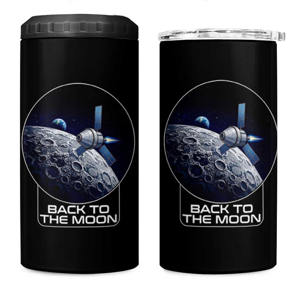 Back To The Moon 4 in 1 Can Cooler Tumbler Lunar Mission Astronaut Space Lover