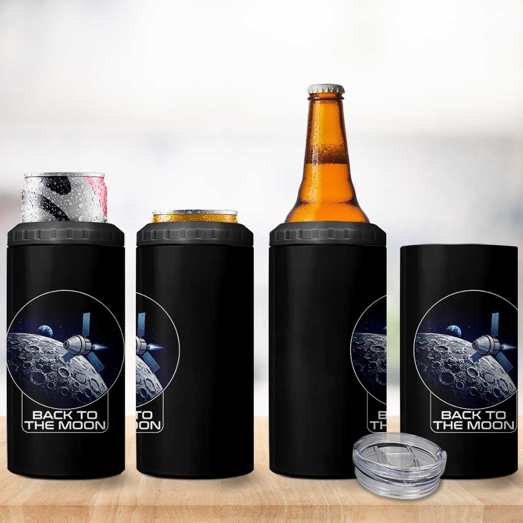 Back To The Moon 4 in 1 Can Cooler Tumbler Lunar Mission Astronaut Space Lover