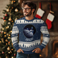 Back To The Moon Ugly Christmas Sweater Lunar Mission Astronaut Space Lover