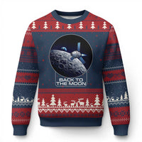 Back To The Moon Ugly Christmas Sweater Lunar Mission Astronaut Space Lover