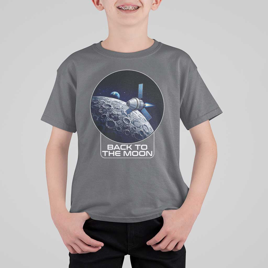 Back To The Moon T Shirt For Kid Lunar Mission Astronaut Space Lover