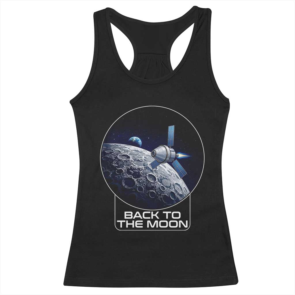 Back To The Moon Racerback Tank Top Lunar Mission Astronaut Space Lover