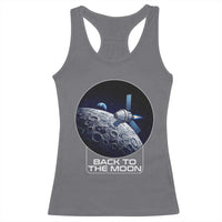Back To The Moon Racerback Tank Top Lunar Mission Astronaut Space Lover