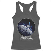 Back To The Moon Racerback Tank Top Lunar Mission Astronaut Space Lover