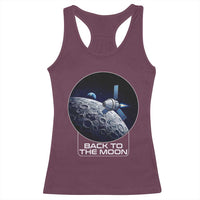 Back To The Moon Racerback Tank Top Lunar Mission Astronaut Space Lover