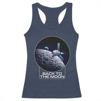Back To The Moon Racerback Tank Top Lunar Mission Astronaut Space Lover