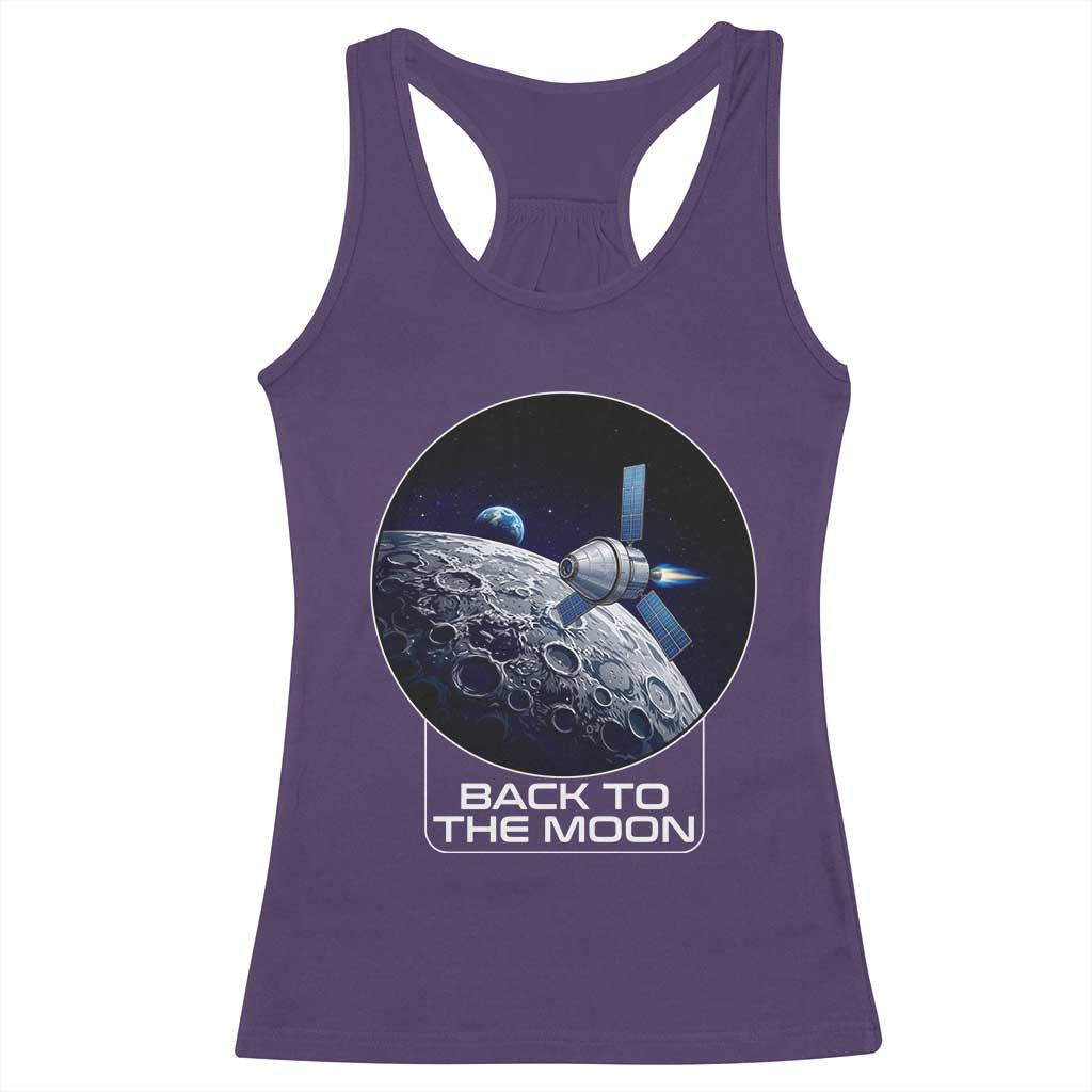 Back To The Moon Racerback Tank Top Lunar Mission Astronaut Space Lover
