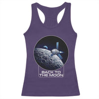 Back To The Moon Racerback Tank Top Lunar Mission Astronaut Space Lover