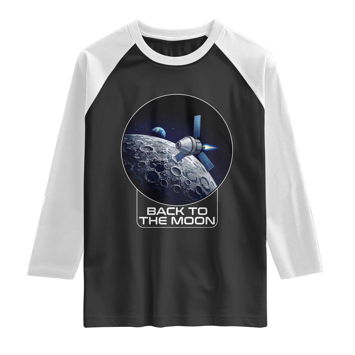 Back To The Moon Raglan Shirt Lunar Mission Astronaut Space Lover