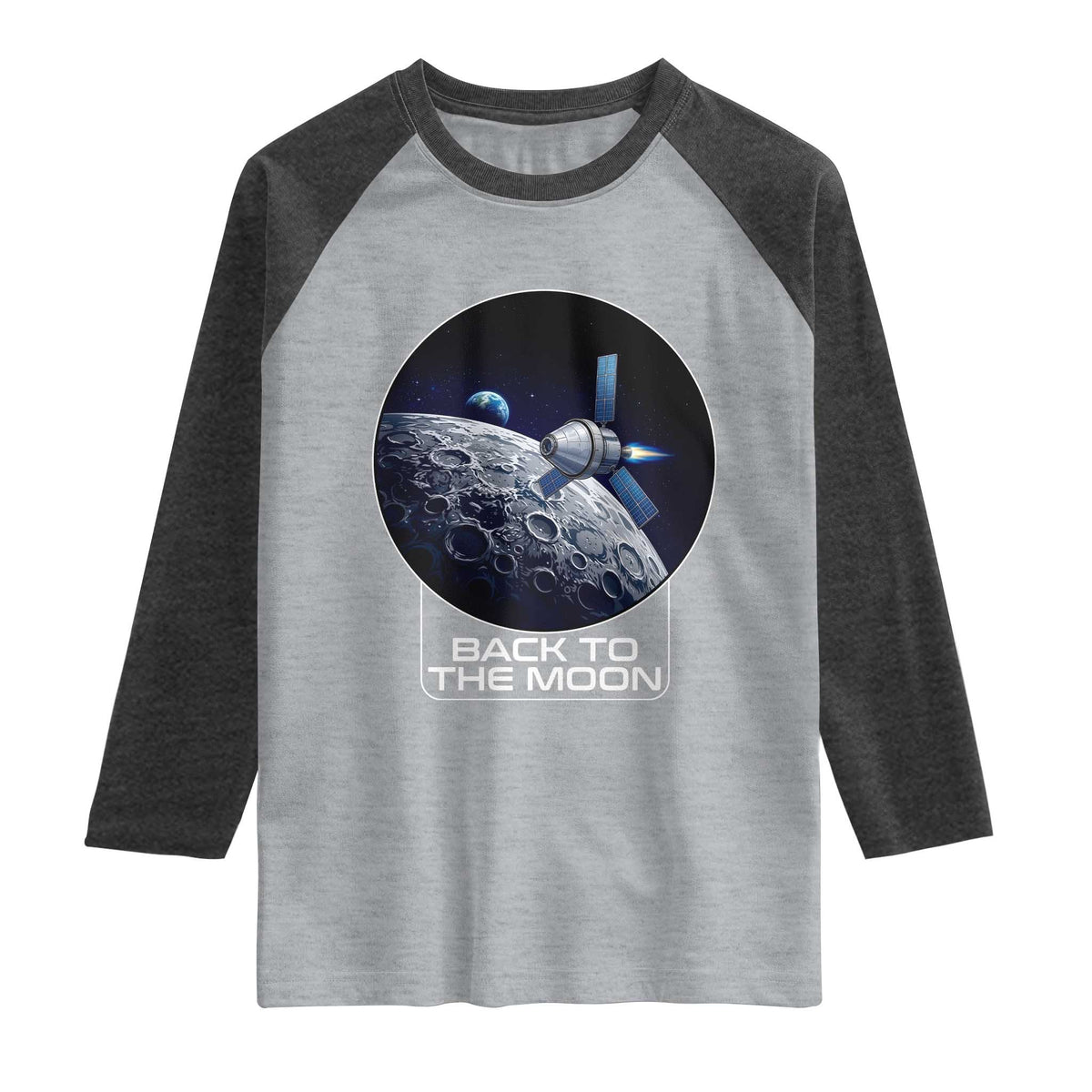 Back To The Moon Raglan Shirt Lunar Mission Astronaut Space Lover