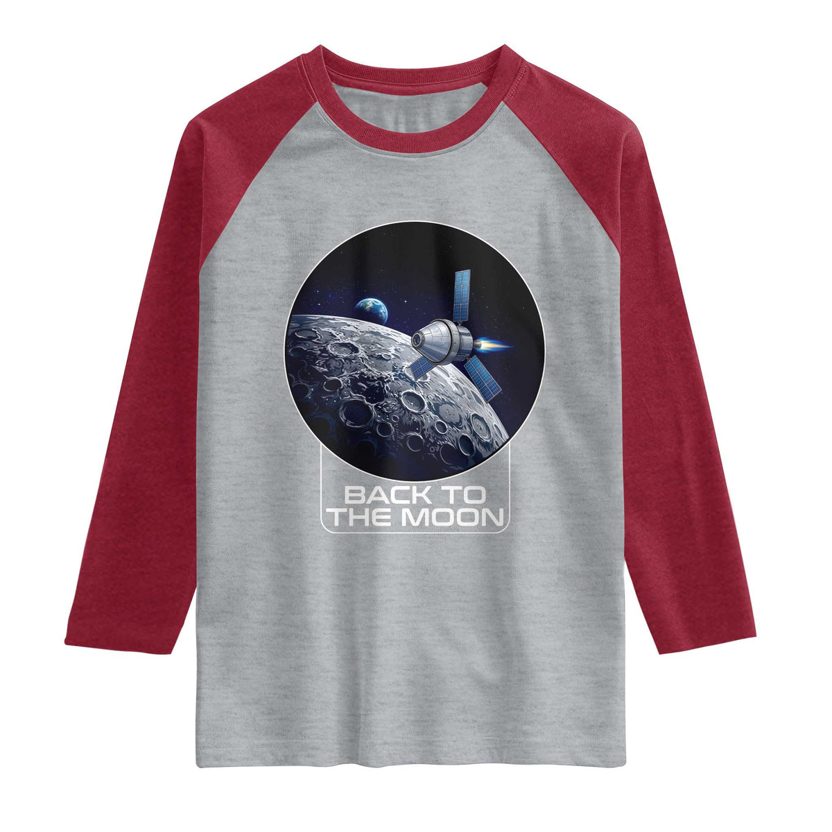 Back To The Moon Raglan Shirt Lunar Mission Astronaut Space Lover