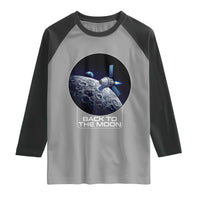 Back To The Moon Raglan Shirt Lunar Mission Astronaut Space Lover
