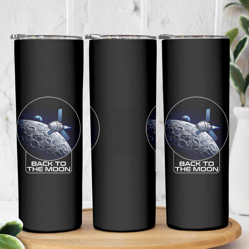 Back To The Moon Skinny Tumbler Lunar Mission Astronaut Space Lover