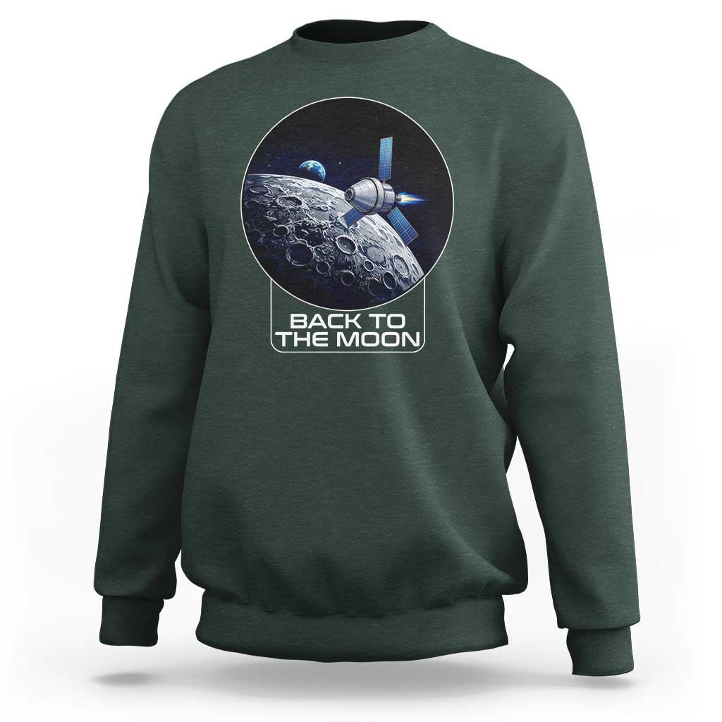 Back To The Moon Sweatshirt Lunar Mission Astronaut Space Lover