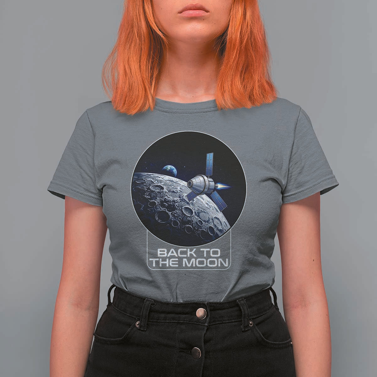Back To The Moon T Shirt For Women Lunar Mission Astronaut Space Lover