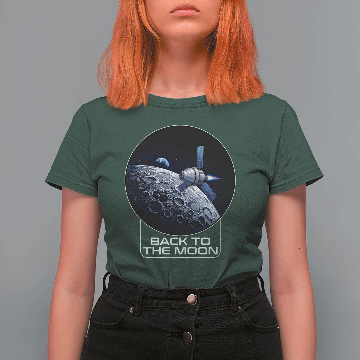 Back To The Moon T Shirt For Women Lunar Mission Astronaut Space Lover