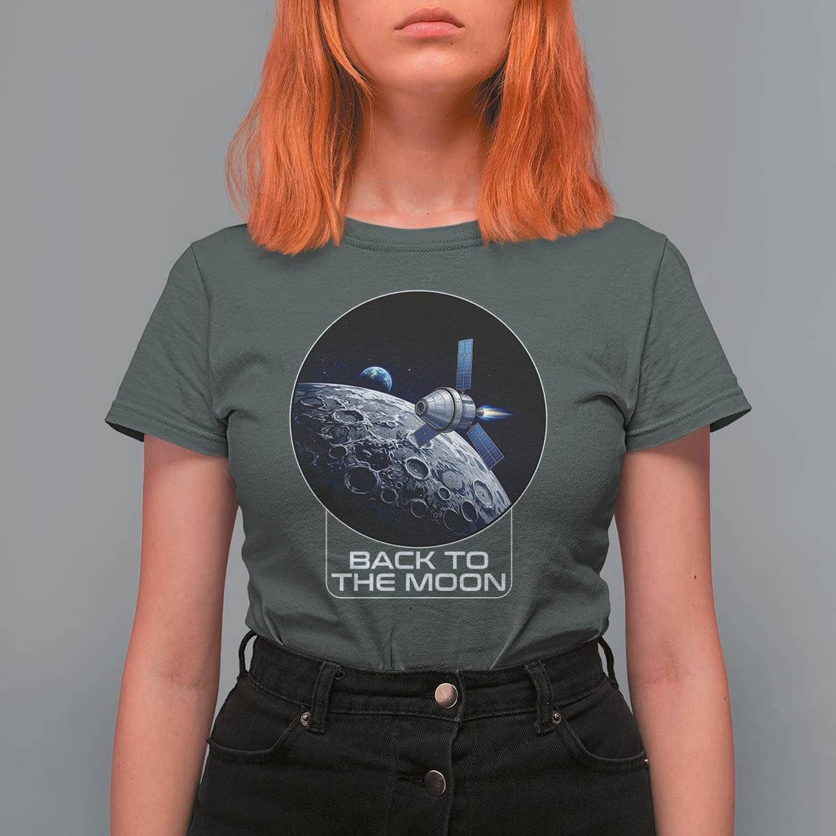 Back To The Moon T Shirt For Women Lunar Mission Astronaut Space Lover