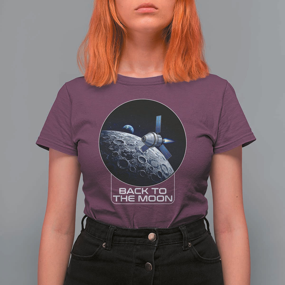 Back To The Moon T Shirt For Women Lunar Mission Astronaut Space Lover