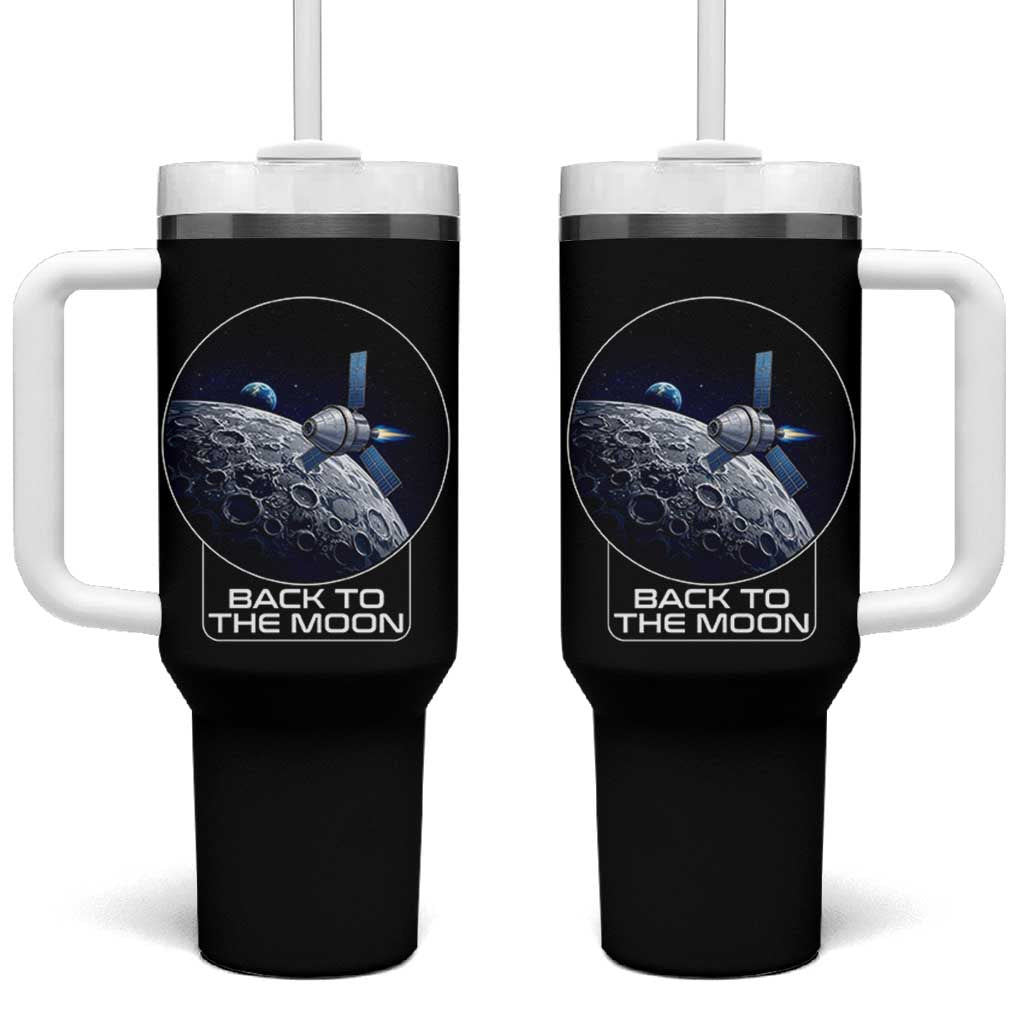 Back To The Moon Tumbler With Handle Lunar Mission Astronaut Space Lover