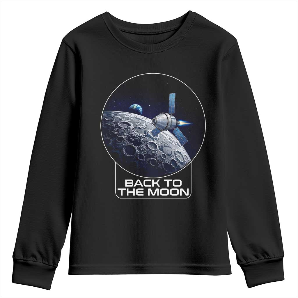 Back To The Moon Youth Sweatshirt Lunar Mission Astronaut Space Lover