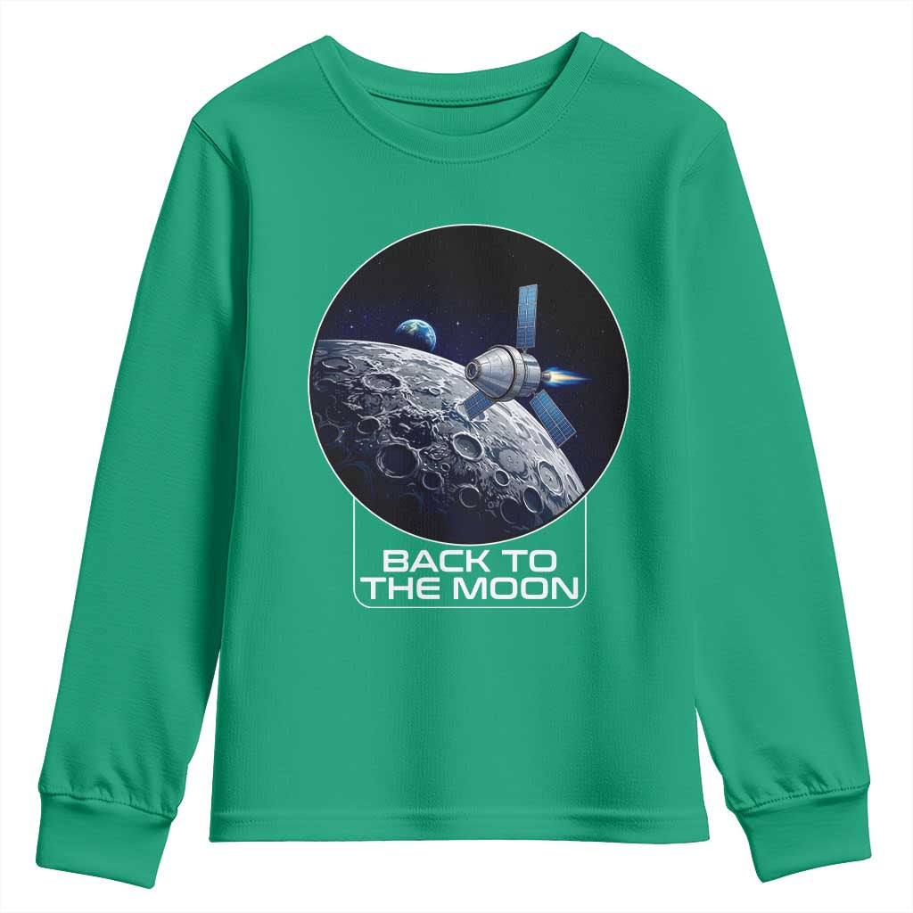 Back To The Moon Youth Sweatshirt Lunar Mission Astronaut Space Lover