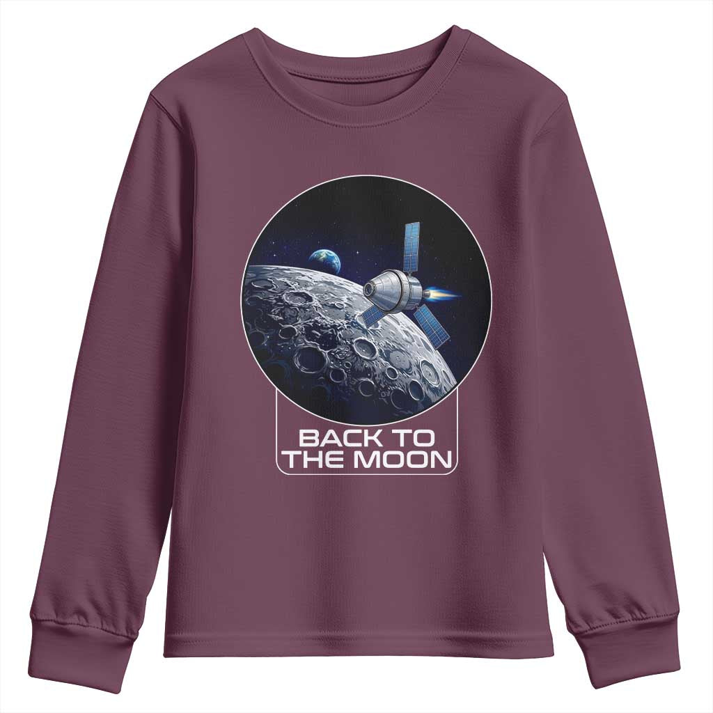 Back To The Moon Youth Sweatshirt Lunar Mission Astronaut Space Lover