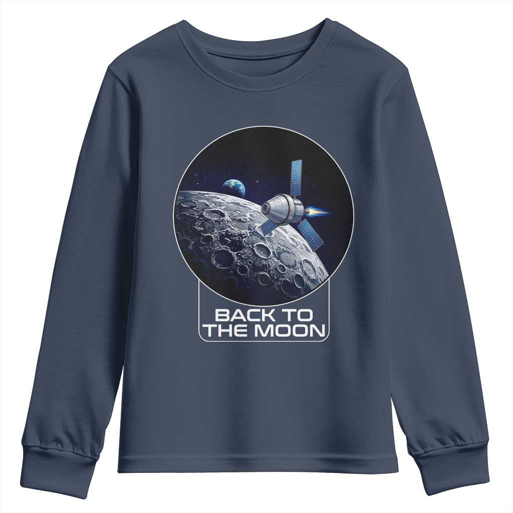Back To The Moon Youth Sweatshirt Lunar Mission Astronaut Space Lover